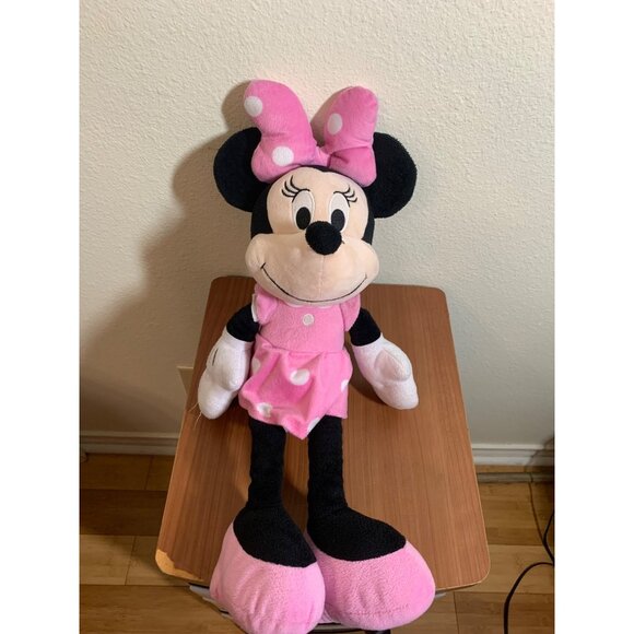 Disney Bundle Minnie Mouse 14" & 20" Plush Stuffed Animals Girls Beanie Toy - Picture 2 of 13